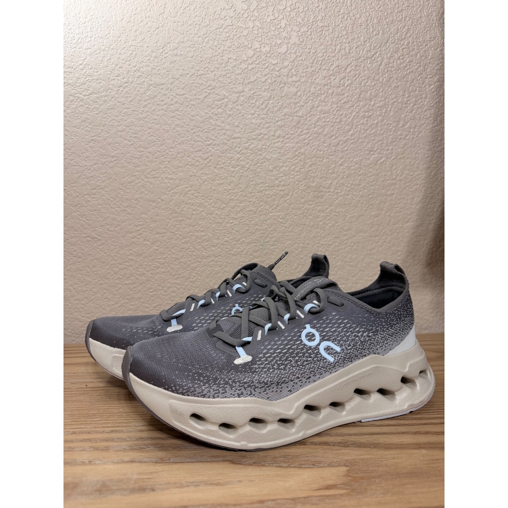 On Cloudsurfer Max Womens Running Shoes Grey White Trainers Size 9.5